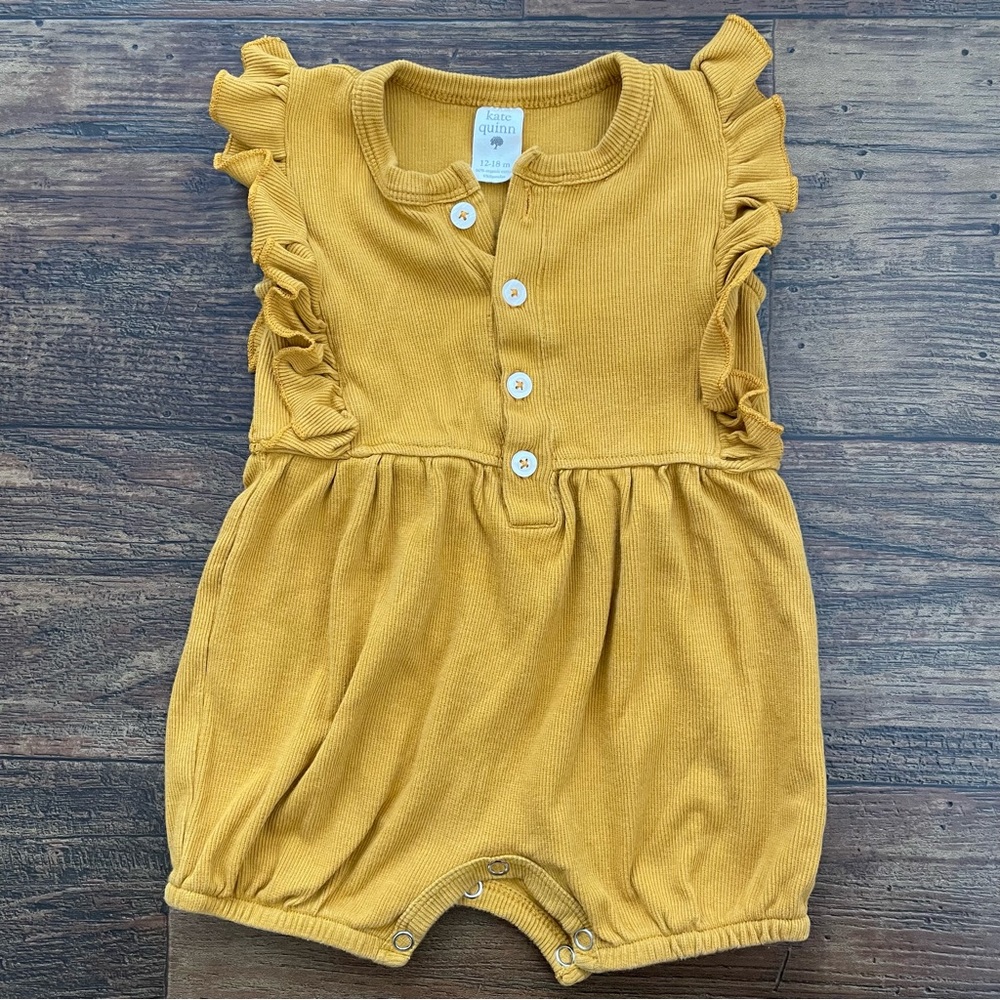 Kate Quinn Mustard Yellow Bodysuit. Size 12-18 Months